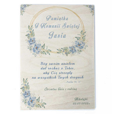 Drewniany plakat - Komunia wz12