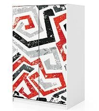 Naklejka na szafę - Abstrakcyjne zawijasy 0245