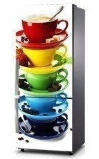 Mata na lodówkę - Kolorowe filiżanki 0345