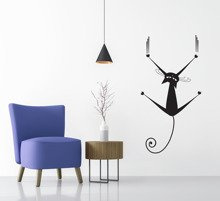 Naklejka na ścianę Spadający kot