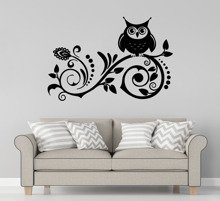 Naklejka na ścianę Sowa ornament