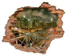 Naklejka na ścianę Dziura 3D Na moście 0320