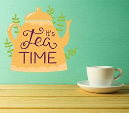 Naklejka na ścianę - Its tea time v2 - 0122