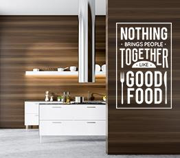 Naklejka na ścianę - Together over food - 0108
