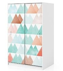 Naklejka na szafę - Kolorowe góry 0321