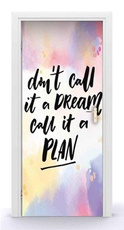 Naklejka na drzwi - Planuj zamiast marzyć 0627
