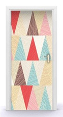 Naklejka na drzwi - Rysowane trójkąty 0544