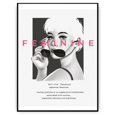 Plakat - Patrząca się kobieta