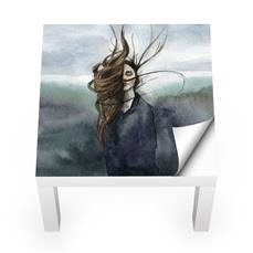 Naklejka na stolik LACK IKEA - Rozwiane włosy 0074