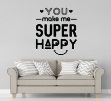Naklejka na ścianę Super Happy