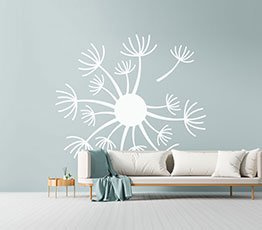 Naklejka na ścianę - Okrągły Dmuchawiec