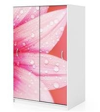 Naklejka na szafę - Różowy kwiat 0064