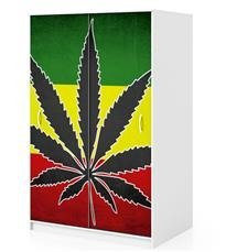 Naklejka na szafę - Flaga rasta 0229