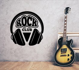 Naklejka na ścianę - Klubowe słuchawki