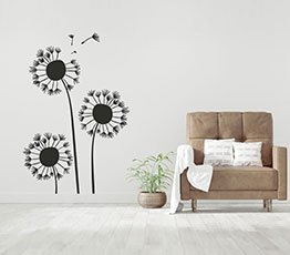 Naklejka na ścianę - Trzy Dmuchawce