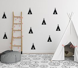 Naklejki skandynawskie na ścianę - Tipi