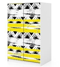 Naklejka na szafę - Żółto czarny wzór 0248