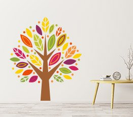 Naklejka na ścianę - Jesienne drzewo
