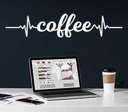 Naklejka na ścianę - Kawowa linia życia - 0079