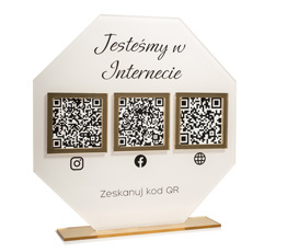 Personalizowana tabliczka social media i_3 qr