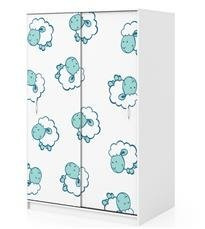 Naklejka na szafę - Wesołe owieczki 0191