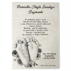Drewniany plakat - Chrzest wz11