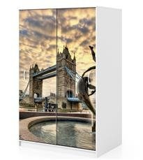 Naklejka na szafę - Delfiny przy Tower Bridge 0171