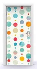Naklejka na drzwi - Kolorowe kółka 0559