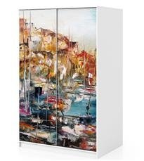 Naklejka na szafę - Nadmorska przystań 0169