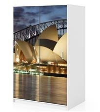 Naklejka na szafę - Sydney z Harbour Bridge 0186