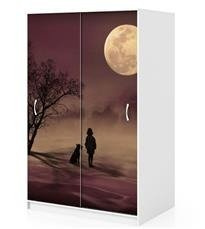 Naklejka na szafę - Drzewo za miastem 0049