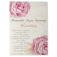 Drewniany plakat - Chrzest wz8