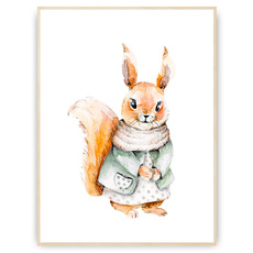 Plakat - Ruda wiewiórka