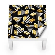 Naklejka na stolik LACK IKEA - Retro abstrakcja 0195