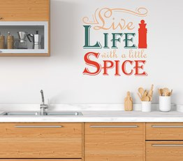 Naklejka na ścianę - Dodaj życiu pikanterii - 0017