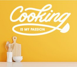 Naklejka na ścianę - Pasja do gotowania - 0016