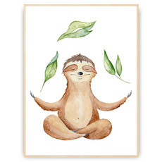 Plakat - Medytujący leniwiec