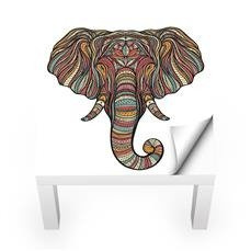 Naklejka na stolik LACK IKEA - Etniczny słoń 0095