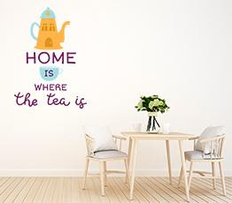 Naklejka na ścianę - Home is where the tea is - 0071