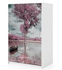 Naklejka na szafę - Purpurowe drzewa 0034