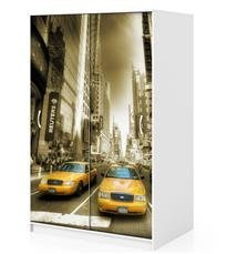 Naklejka na szafę - Manhattan źółte taxi 0179