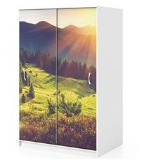 Naklejka na szafę - Polana górska o świcie 0021