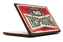 Naklejka na laptopa - Teren prywatny 0313