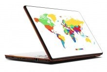 Naklejka na laptopa - Kolorowy świat 0181