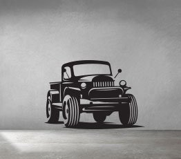 Naklejka na ścianę - Furgonetka