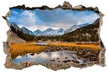 Naklejka na ścianę Dziura 3D Malowniczy górski krajobraz 0246