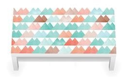 Naklejka na stolik kawowy LACK IKEA - Kolorowe góry 0139