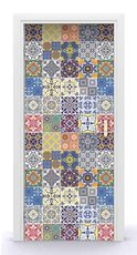 Naklejka na drzwi - Patchwork wzór nr 4