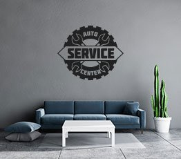 Naklejka na ścianę - Auto Service Center