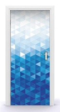 Naklejka na drzwi - Niebieskie trójkąty 0682